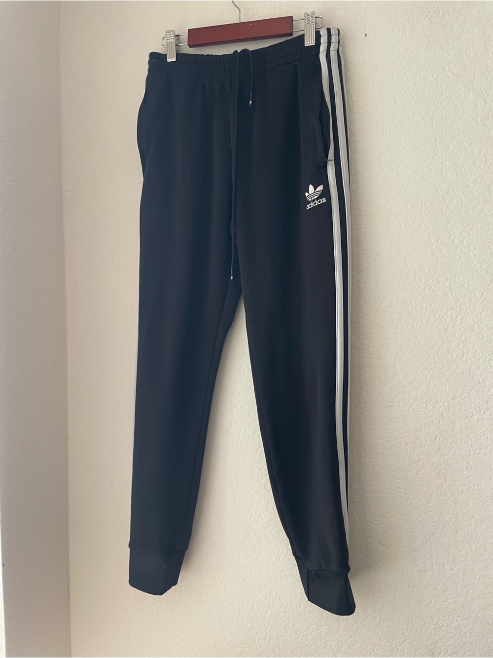 adidas Originals 3-Stripes Black Track Jogger Pants Men’s M
